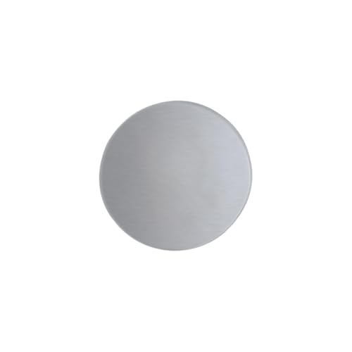 Edelstahl Klebe-Rosette rund – 0,55 cm Ø, nur 0,25 mm dünn! Selbstklebend mit 3M VHB. Perfekt für Türen – ideal für Heimwerker & Profis. Robuste, elegante Blindrosette in Silber. von stahl-design-tebart