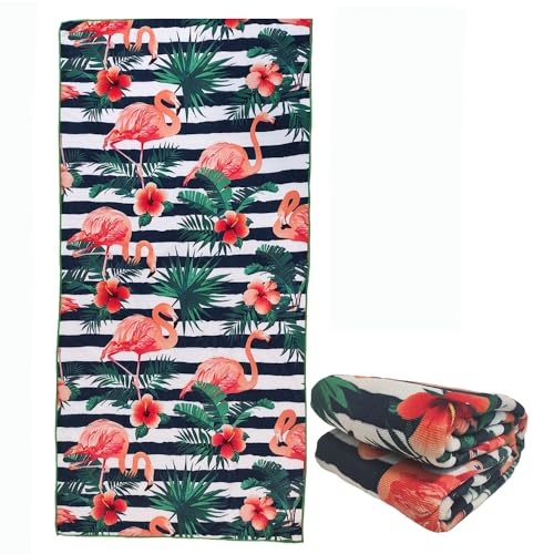 Extra große, süße Flamingo-Strandtücher für Erwachsene, groß, übergroß, dick, Mikrofaser, Frottee, sanddicht, schnell trocknend, 76,2 x 152,4 cm Extra große, süße Flamingo-Strandtücher für Erwachsene, groß, übergroß, dick, Mikrofaser, Frottee, sanddicht, schnell trocknend, 76,2 x 152,4 cm von stampringt