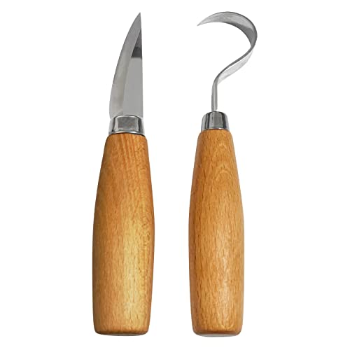 starfa lab Holz Schnitzwerkzeug 2-teiliges Set, Professional Holzschnitzerei Messer von starfa lab