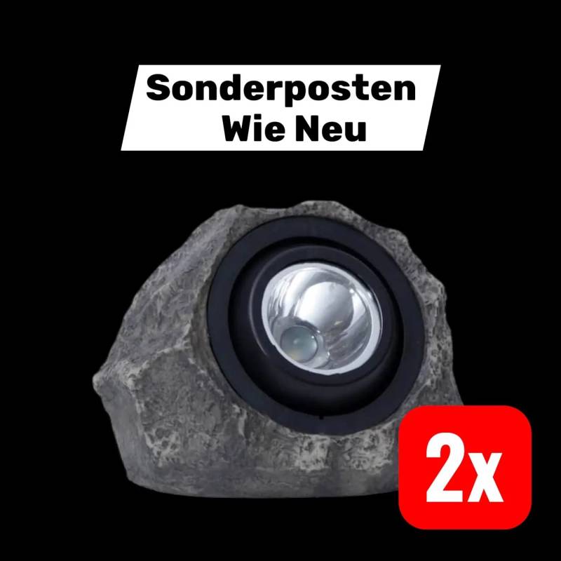 B-Ware Star Trading Led Solarleuchte Rocky Gartenleuchte Außenwegelicht 2 Stück B-Ware Star Trading Led Solarleuchte Rocky Gartenleuchte Außenwegelicht 2 Stück von startrading