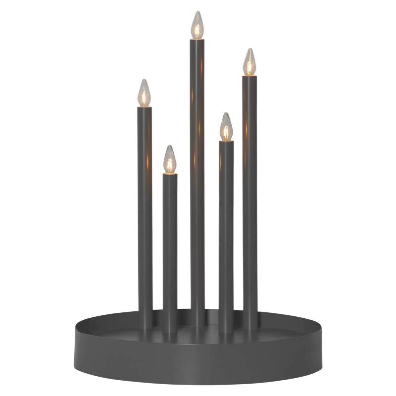 Star Trading Kerzenleuchter Deco Fünfflammig Nebelgrau Dekolampe Lampe Leuchte B-Ware von startrading