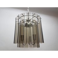 Tier Rauchglas Kronleuchter/Fontana Arte Style Tier Rauchglas Kronleuchter/Fontana Arte Style von steamobjects