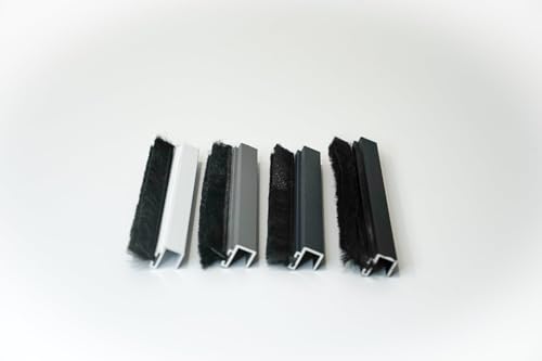 steda Winddichtprofile (250cm) Bürstendichtung für Glasschiebewände, Zugluft Stopper, Abdichtungsprofile in 8 & 10 mm Stärke (1, Musterstück 8mm) von steda