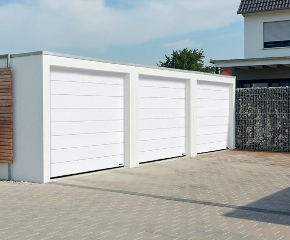 steinau Garagentor Sektionaltor Aktion 2025 - EWS-P - M-Sicke - Woodgrain - Ungedämmt, (Spar-Set, Inklusive Torgriff oder Antrieb) von steinau
