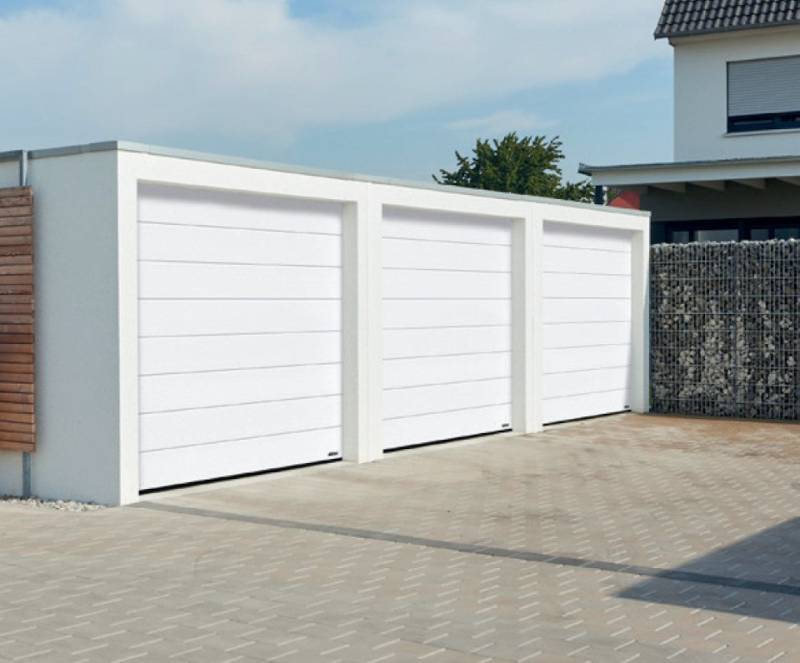 steinau Garagentor Sektionaltor Aktion 2025 - EWS-P - M-Sicke - Woodgrain - Ungedämmt, (Spar-Set, Inklusive Torgriff oder Antrieb) von steinau