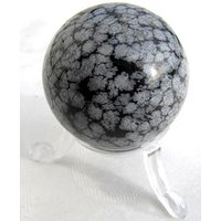 Kugel Schneeflocken Obsidian, Ca. 30 Mm, Kristallkugel, Mineralien, Dekoration von steindepot