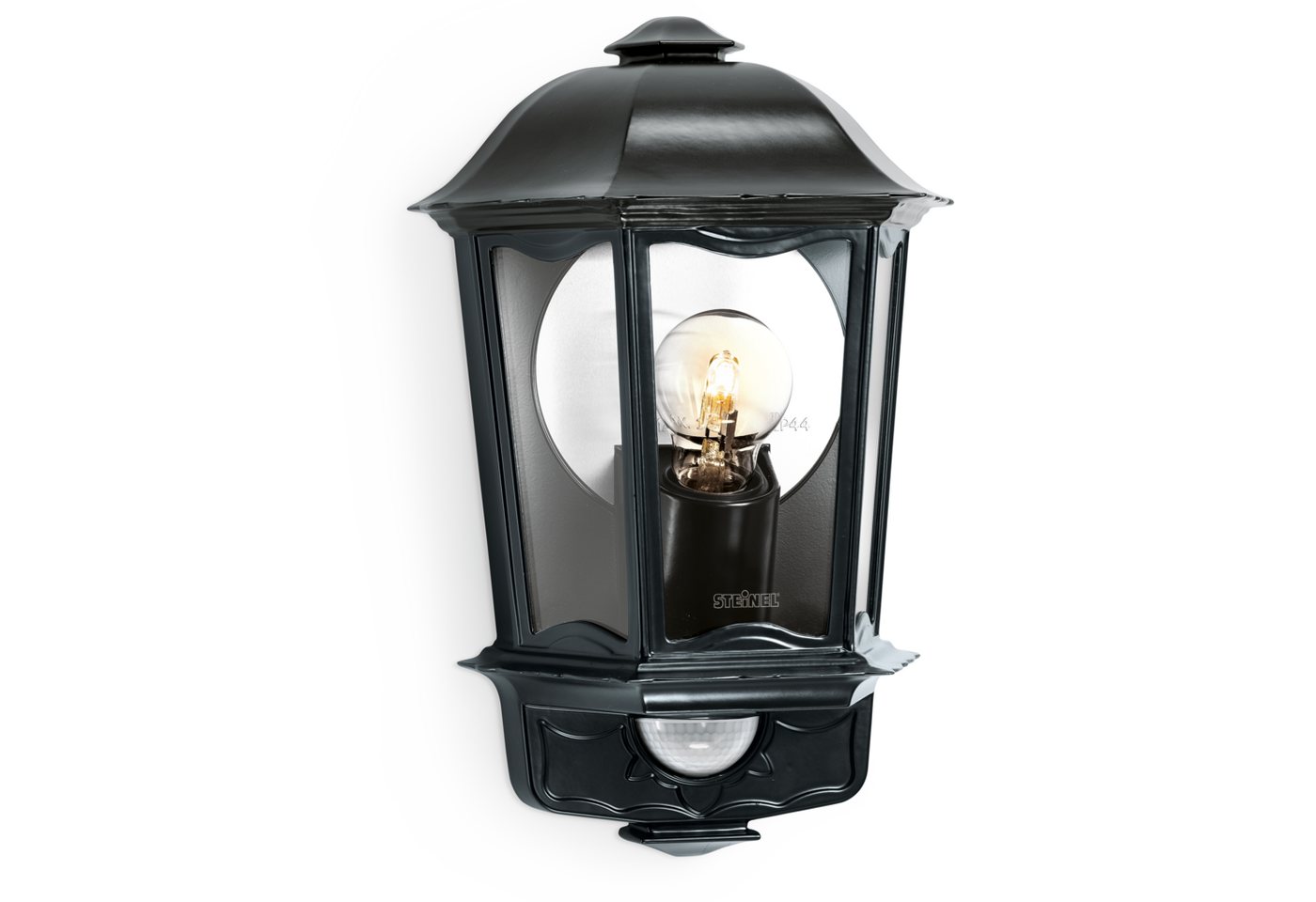 steinel Außen-Wandleuchte L 190 S, ohne Leuchtmittel, Bewegungsmelder, Laterne, Wandlampe außen von steinel