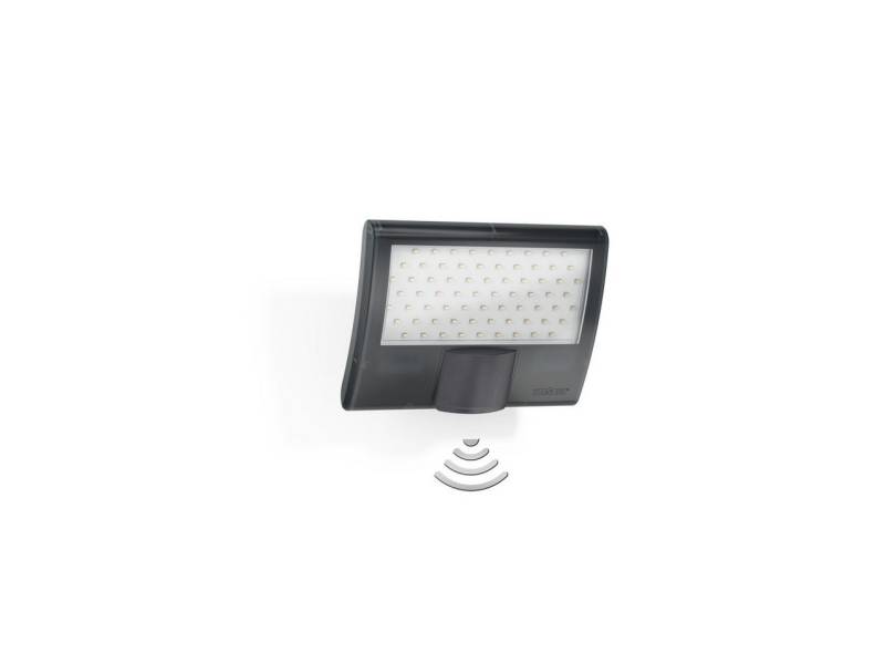 steinel Außen-Wandleuchte Steinel Strahler XLED Home curved S Anthrazit mit, Inkl. Leuchtmittel, Mit Bewegungsmelder nicht dimmbar nicht Smart Home-fähig von steinel