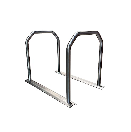 steland metallmanufaktur® Fahrradständer | Edelstahl | Anlehnsystem für 4 Fahrräder | sicherer Stand (Edelstahl Bügel, Edelstahl Bodenstreben) von steland metallmanufaktur