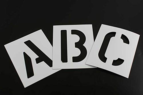 100mm Magnet-Buchstabenschablonen A-Z nach Font AE, Buchstabenhöhe 10cm von stencilBOY