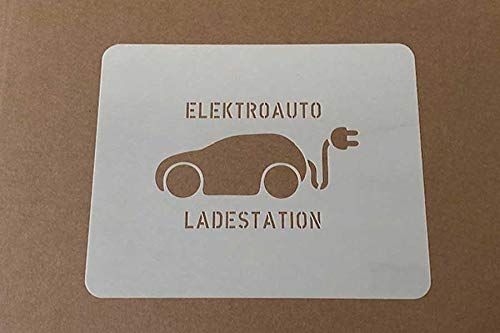 Elektroauto - Ladestation Bodenmarkierungs-Schablone von stencilBOY