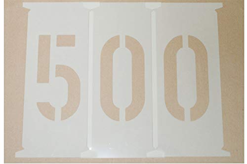 Zahlenschablonen 500mm nach DIN 1451, Zahlensatz 0-9, Zahlen Schablonen Set 50cm von StencilBOY
