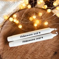 Hebamme Mit Herz - Stabkerzen Kerzen Kerzendeko Schriftzug Beschriftete Geschenk Hebamme Mit Herz - Stabkerzen Kerzen Kerzendeko Schriftzug Beschriftete Geschenk von stephlene