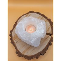 Bergkristall Teelichthalter, Teelichthalter , Edelstein Deko, Spirituelle Geschenke von sternenstaubmagie