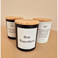 Duftkerze Mit Eigenem Text, Personalisierte Kerze Wunschtext Und Duft, Veganes Geschenk Weihnachtsgeschenk Personalisiert von sternenstaubmagie