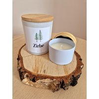 Zirbenkerze Aus Sojawachs Mit Duftöl, Entspannungsduft Zirbenkerze, Zirbenduft von sternenstaubmagie