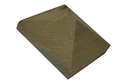 1 X Pfostenkappe Pyramide Holz imprägniert 100X100mm für 90X90mm Pfosten oder 10X10 für 9X9 cm Pfosten von sterni1945