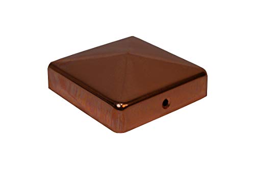 1 X Pyramide Pfostenkappe 7X7 cm Kupfer 71X71 mm Kappe Pfostenabdeckung Abdeckung Pfosten Pfostenschutz Pyramidenabdeckung 7,1 X 7,1cm / 70 X 70 mm von sterni1945