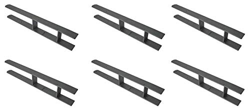 6 X Pfostenanker H-Träger 600X50X5 mm für 121mm / 120mm (12,1cm/12cm) Balken H-Anker Carport Pfostenträger Zaun Geländer von sterni1945