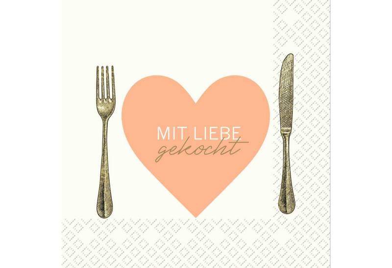 stewo Papierserviette 5289 25 Lunchservietten Mit Liebe gekocht - 33 x 33 cm, 20 Stück stewo Papierserviette 5289 25 Lunchservietten Mit Liebe gekocht - 33 x 33 cm, 20 Stück von stewo