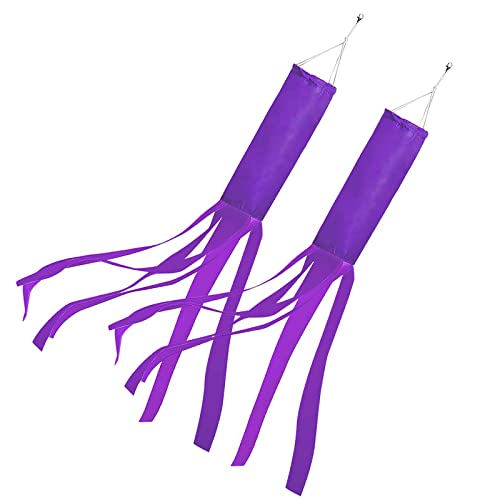 stidsds 2er-Pack einfarbige Windsack-Flagge (lila) von stidsds
