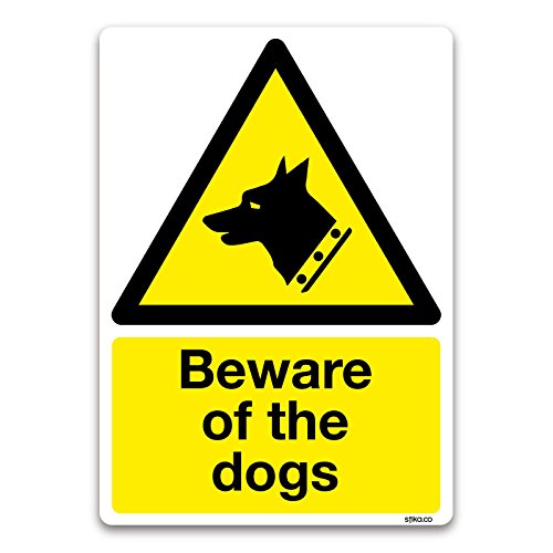 Beware of the Hunde Warnung Aufkleber Vinyl Schild Aufkleber 100 x 150 mm von stika.co