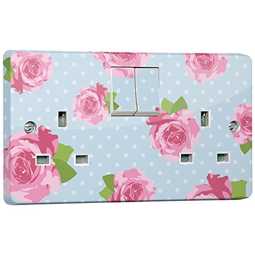 Blue Shabby Shic Socket Outlet Sticker for Crabtree 4306 Double by stika.co von stika.co