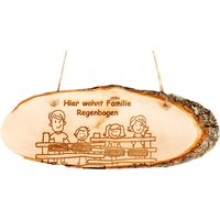 Türschild Mit Personalisierbarer Gravur - Holzschild Rinde Erle Hier Wohnt Familie Türschild Mit Personalisierbarer Gravur - Holzschild Rinde Erle Hier Wohnt Familie von stoamandal