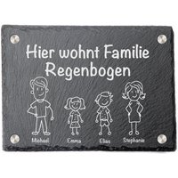 Türschild Mit Personalisierbarer Gravur - Schiefer Hier Wohnt Familie Türschild Mit Personalisierbarer Gravur - Schiefer Hier Wohnt Familie von stoamandal