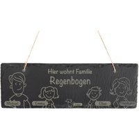 Türschild Mit Personalisierbarer Gravur - Schiefer Hier Wohnt Familie Türschild Mit Personalisierbarer Gravur - Schiefer Hier Wohnt Familie von stoamandal