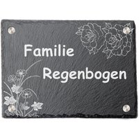 Türschild Mit Personalisierter Gravur - Schiefer Familie Regenbogen Türschild Mit Personalisierter Gravur - Schiefer Familie Regenbogen von stoamandal