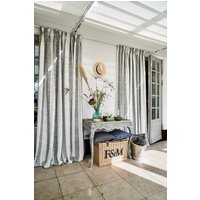 Albertvillestoffgardine Linen Leinen Meterware Deko Scherli Gewebt Natur Blau Fabric Jab von stoffdesign