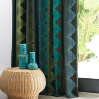 Bachata Luxus Stoff Curtain Meterware 100% Baumwolle Bestickt Türkis Grün Fabric Jab Anstoetz Bachata Luxus Stoff Curtain Meterware 100% Baumwolle Bestickt Türkis Grün Fabric Jab Anstoetz von stoffdesign