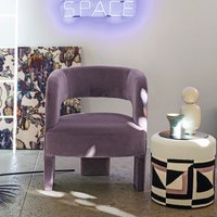 stoffdesign Pure Lovegewebt Velours Velvet 100 % Baumwolle Lila Polstern Meterware Carlucci von stoffdesign