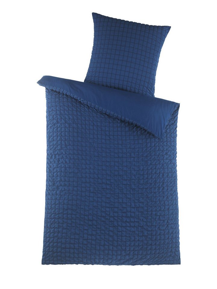 stofftraum Bettwäsche Set Mikrofaser 135x200 Design square Oceannight Blue, Mikrofaser, 2 teilig, Sommer Geschenke Idee Frauen Männer weich sale Reißverschluss Partner von stofftraum