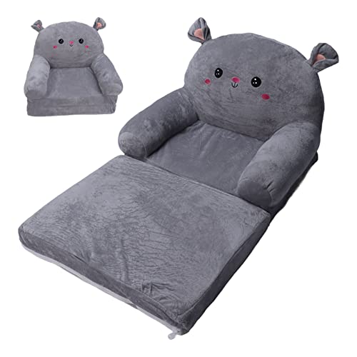 stone princess Kinder Sofa Kuschelig Sitzsack Faltbar: Niedliches Cartoon Sofabett mit Armlehnen für Mädchen Babys - Spielsitz Sitzsack für Kinderzimmer Lesen Schlafen (Maus, 2-in-1) von stone princess
