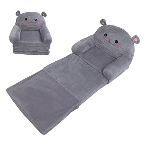 stone princess Kinder Sofa Kuschelig Sitzsack Faltbar: Niedliches Cartoon Sofabett mit Armlehnen für Mädchen Babys - Spielsitz Sitzsack für Kinderzimmer Lesen Schlafen (Maus, 3-in-1) von stone princess