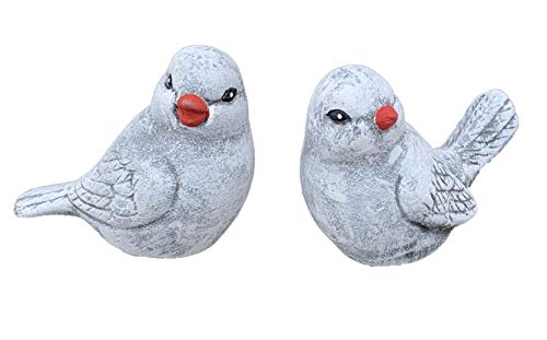 stoneandstyle Steinfigur 2er Set Vögel (10 x 6 x 11 cm) Steinguss frostfest wetterfest Gartenfigur von stoneandstyle