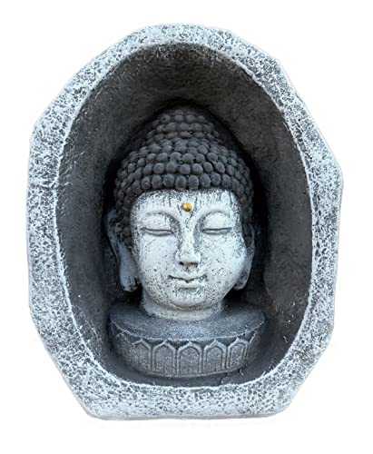 stoneandstyle Steinfigur Meditationsstein Shiva Kopf frostfest wetterfest Steinguss von stoneandstyle