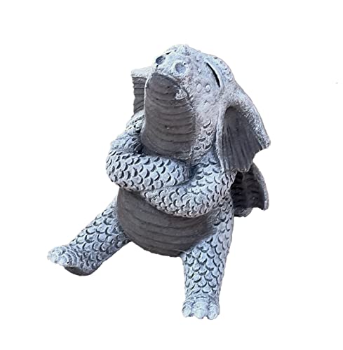 stoneandstyle Steinfigur Trotzdrache Drache frostfest Steinguss von stoneandstyle