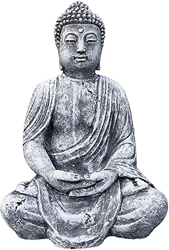 stoneandstyle Steinfigur großer Buddha Shiva, Frostfest bis -30°C, massiver Steinguss von stoneandstyle
