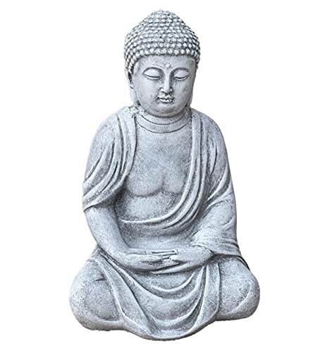 stoneandstyle Steinfigur sitzender Shiva frostfest Steinguss massiv von stoneandstyle