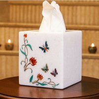 6" X Marmor Tissue Box/Badezimmer Accessoires Handarbeit Zuhause Büro Dekor von stonecraftgallery