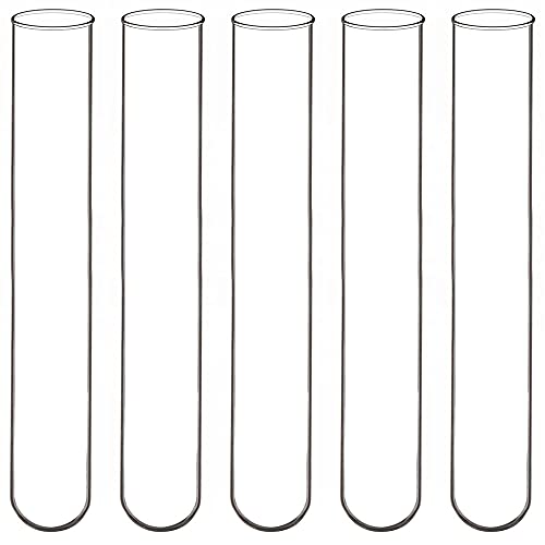 StonyLab 100 Stück Reagenzgläser Glas, 100er Pack Test Tubes Borosilikatglas Rundboden Reagenzglas, 12mm OD X 75mm Länge von stonylab