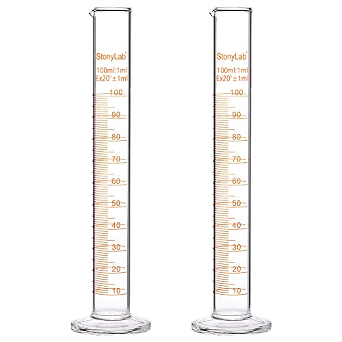 StonyLab 2er Pack 100 ml Borosilikatglas Labor Zylinder Messzylinder, Glass Cylinder - 100 ml StonyLab 2er Pack 100 ml Borosilikatglas Labor Zylinder Messzylinder, Glass Cylinder - 100 ml von stonylab
