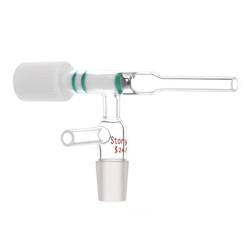 StonyLab Glas Flow Control Adapter, Chromatographie Flow Control Adapter mit 24/40 für Flash-Chromatographie-Säule von stonylab