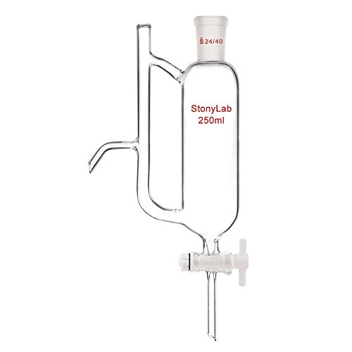 StonyLab Glas Öl Wasser Empfänger Separator, Ätherisches Öl Destillation Separator mit 24/40 Essential Oil Distillation Kit Lab Versorgung, 250 ml von stonylab