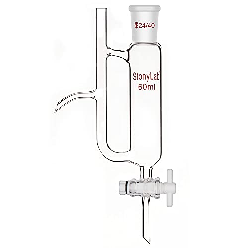 StonyLab Glas Öl Wasser Empfänger Separator, Ätherisches Öl Destillation Separator mit 24/40 Essential Oil Distillation Kit Lab Versorgung, 60 ml von stonylab