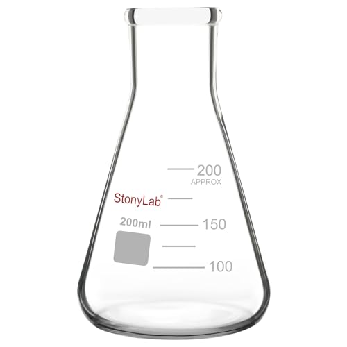 stonylab 1er-Pack 1000ml Erlenmeyerkolben aus Glas, Schwere Wand und Schmalem Mund, Labor Kolben Erlenmeyer Flask mit Robustem Rand - 200ml stonylab 1er-Pack 1000ml Erlenmeyerkolben aus Glas, Schwere Wand und Schmalem Mund, Labor Kolben Erlenmeyer Flask mit Robustem Rand - 200ml von stonylab
