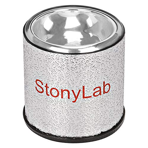 stonylab Dewar Kolben, Halbkugelförmiger Borosilikatglas Laborkolben mit Aluminiumboden, 90 mm Innentiefe und 94 mm Innendurchmesser, Dewar Flask für Labor - 250 ml von stonylab